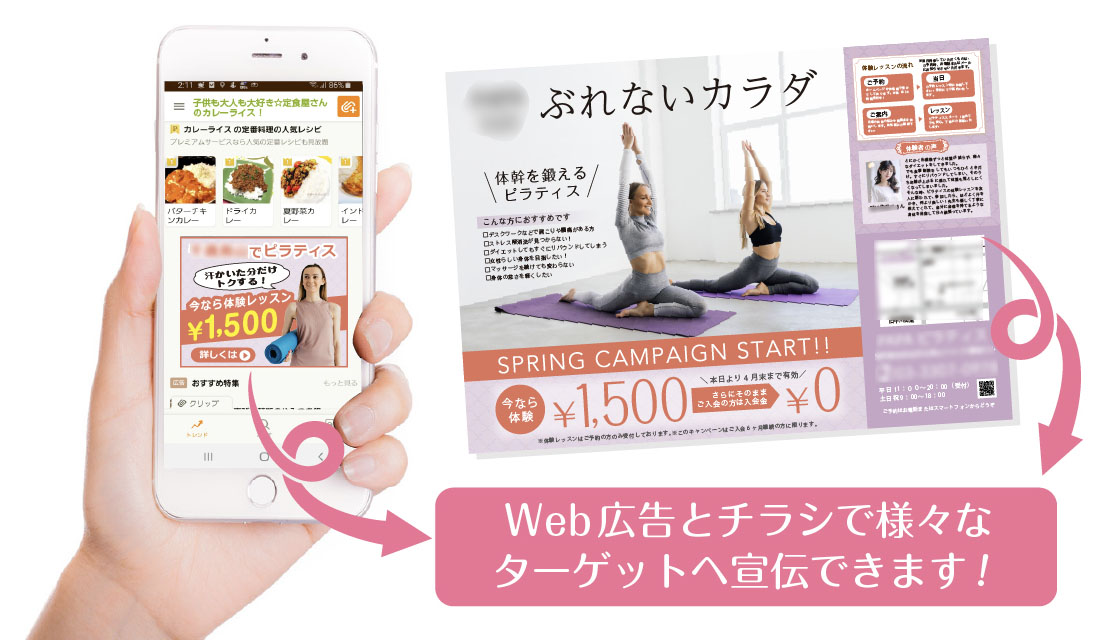 ｗｅｂ広告とチラシの集客方法